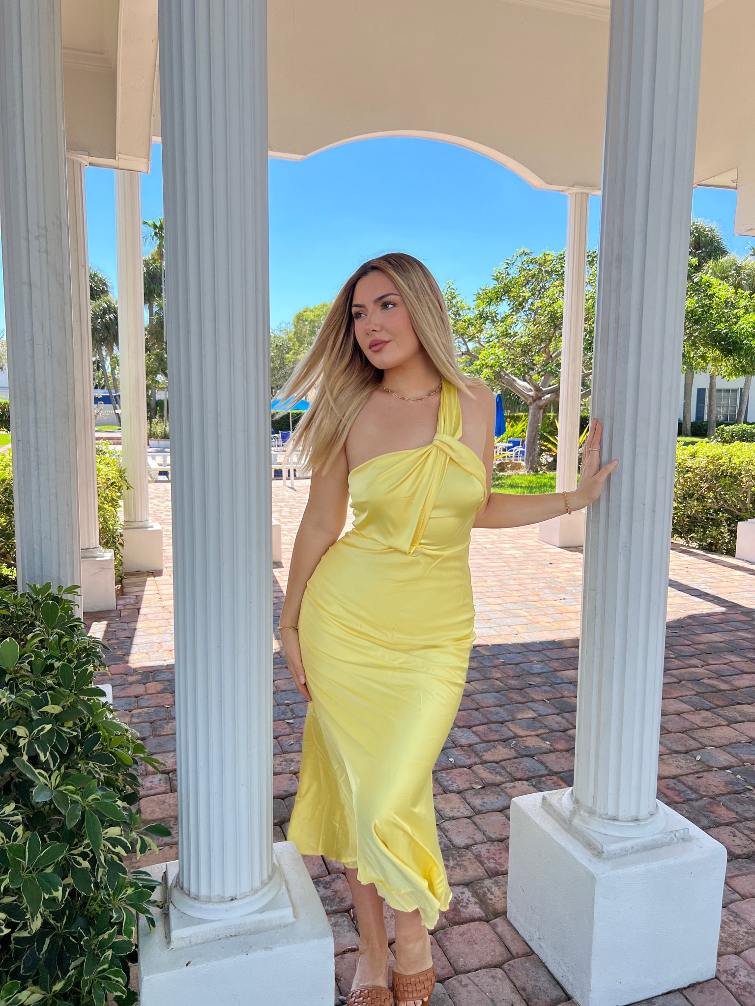 butter yellow dress